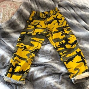 Rothco Yellow Camouflage (camo) Cargo Pants Sz 27